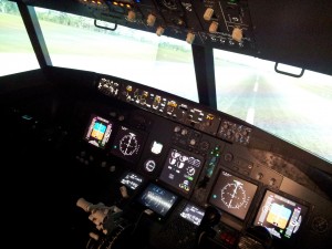 A quick photo of the cockpit of the 737-800 based simulator